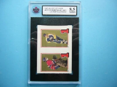 1987/88 O-PEE-CHEE NHL PEGATINA DE HOCKEY #177 LUC ROBITAILLE ROOKIE AS KSA 8,5 OPC Foto 1 de 4