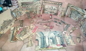 Gros lot de theatre de papier décors ancien cartons c.1900 salon - Imagen 1 de 24