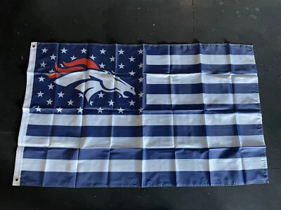 Denver Broncos NFL Football 🏈 3X5 Flag Banner Logo free shipping US seller - Image 1 of 4
