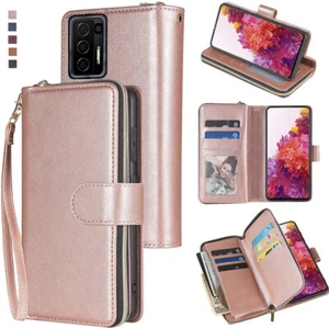 Custodia a portafoglio per BLU F91 5G 9 slot cerniera per schede cavalletto custodia telefono in pelle pieghevole - Foto 1 di 42