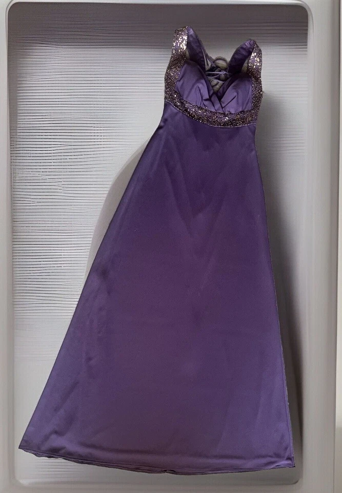 Vestido Granero Colección Largo Formal Púrpura Talla 8 Estilo Elegante Lentejuelas Para Fiesta Foto 1 de 4