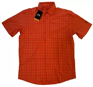 Under Armour Men's Tide Chaser 2.0 Short Sleeve Button Up Shirt Orange M - Picture 1 of 7
