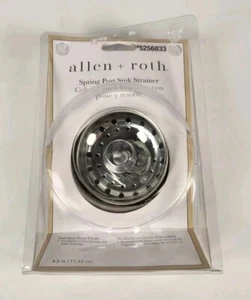 Colador de residuos Allen + Roth 4-1/2" poste fregadero acabado acero inoxidable (15C1) - Imagen 1 de 2
