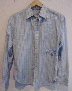 Element Skateboard Projects Blue White Striped Long Sleeve Shirt Size S - Picture 1 of 5