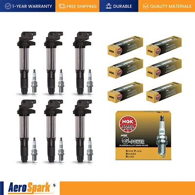 6x Bobina de encendido + 6x Bujía NGK Platinum para BMW Z4 3.0L I6 UF522 Foto 1 de 4