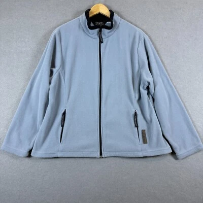 Chaqueta polar negra diamante cremallera completa para mujer talla XL hecha en EE. UU. - azul Foto 1 de 4