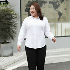 Women Blouse White Shirt Top Office Work Formal Plus Size Long Short Sleeve