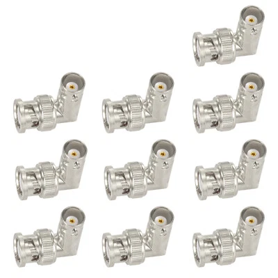 10xBNC Male to Female Elbow RA Adapter for CCTV Camera,Ham Radio Antenna,Scanner - Image 1 of 4