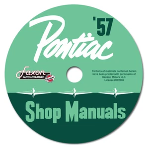 1957 Pontiac Tienda Manual On Cd-Rom Con AC Hydra-Matic Y Gasolina Inyección - Imagen 1 de 5