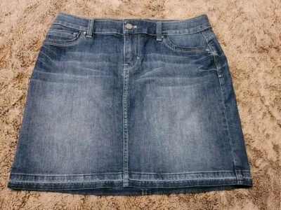 Falda vaquera recta White House Black Market bolsillos para mujer 4 RN 111459 Foto 1 de 4