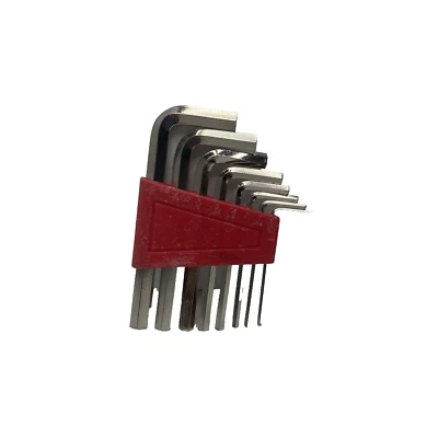 8pc SAE Hex Allen Key Set (Sizes 1/16-1/4) - Red - Used - Image 1 of 4