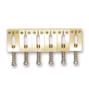 Precision Machined Brass Saddles x6 (Various Finishes & String Spacings) - Picture 1 of 4