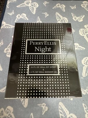Perry Ellis Night Set 3.4oz Eau De Toilette Spray 3.4oz Gel de Ducha Foto 1 de 3