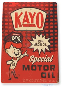 Kayo Motorölschild, Tankstelle, Garage, Autowerkstatt, Retro Blechschild B506 - Bild 1 von 2
