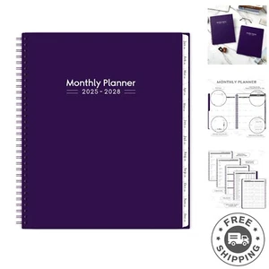 Elegant 2025-2028 Monthly Planner - 3 Years of Organized Planning in Purple - Picture 1 of 10