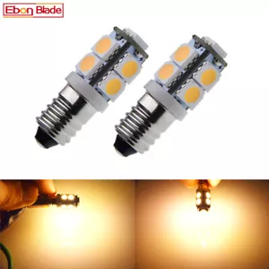 2PCS 24V Warm White E10 1447 9SMD LED Bulb Screw Replace Flashlight Torch Light - Picture 1 of 7