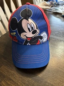 Disney Mickey Mouse Little Kid's Hat MVP 28 Blue Plastic Snapback - Picture 1 of 3