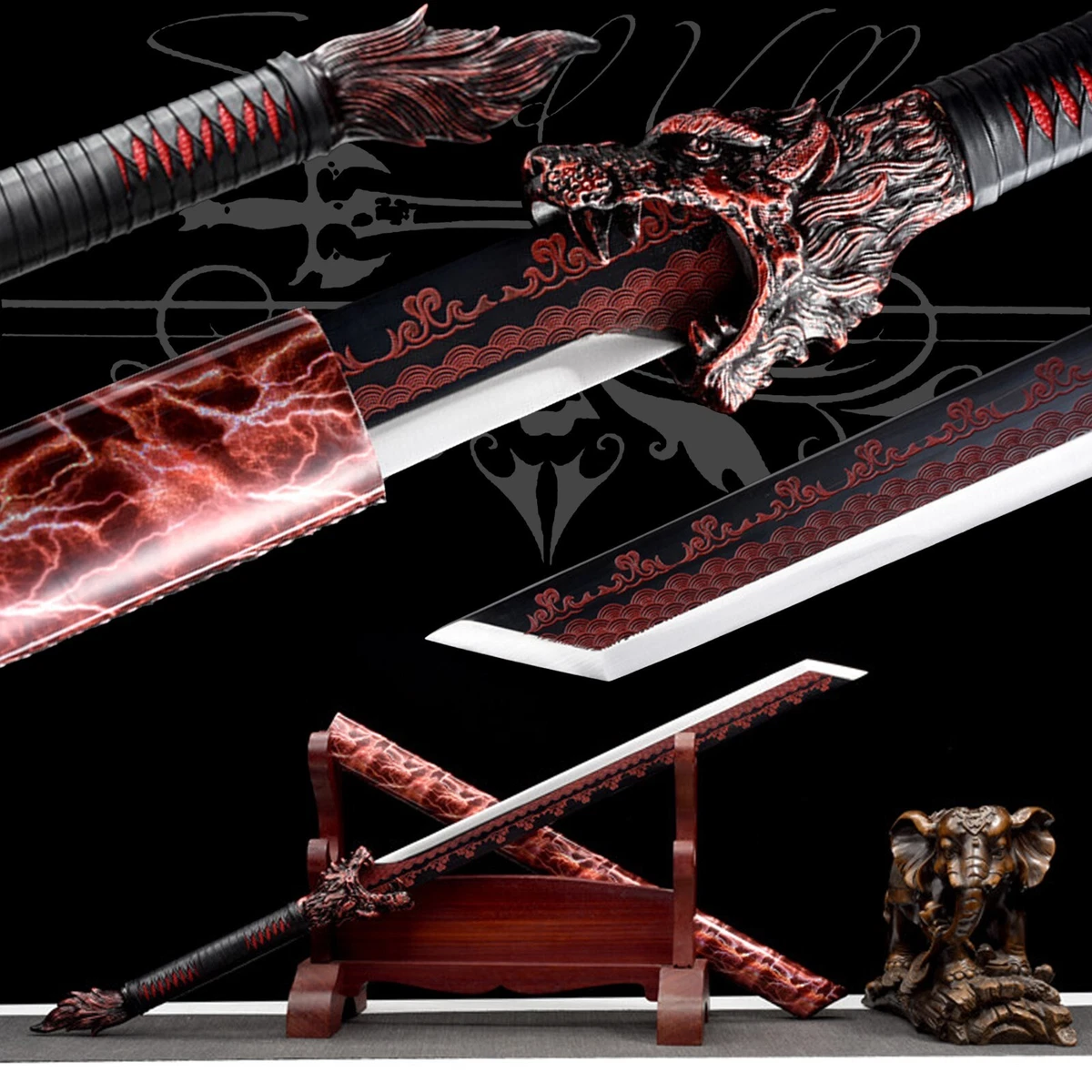 红色半收藏日本刀剑、军刀| eBay