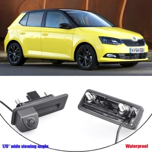 Car Trunk Handle CCD Rear View Backup Camera Parking for Skoda Fabia 2011-2018 - Picture 1 of 8