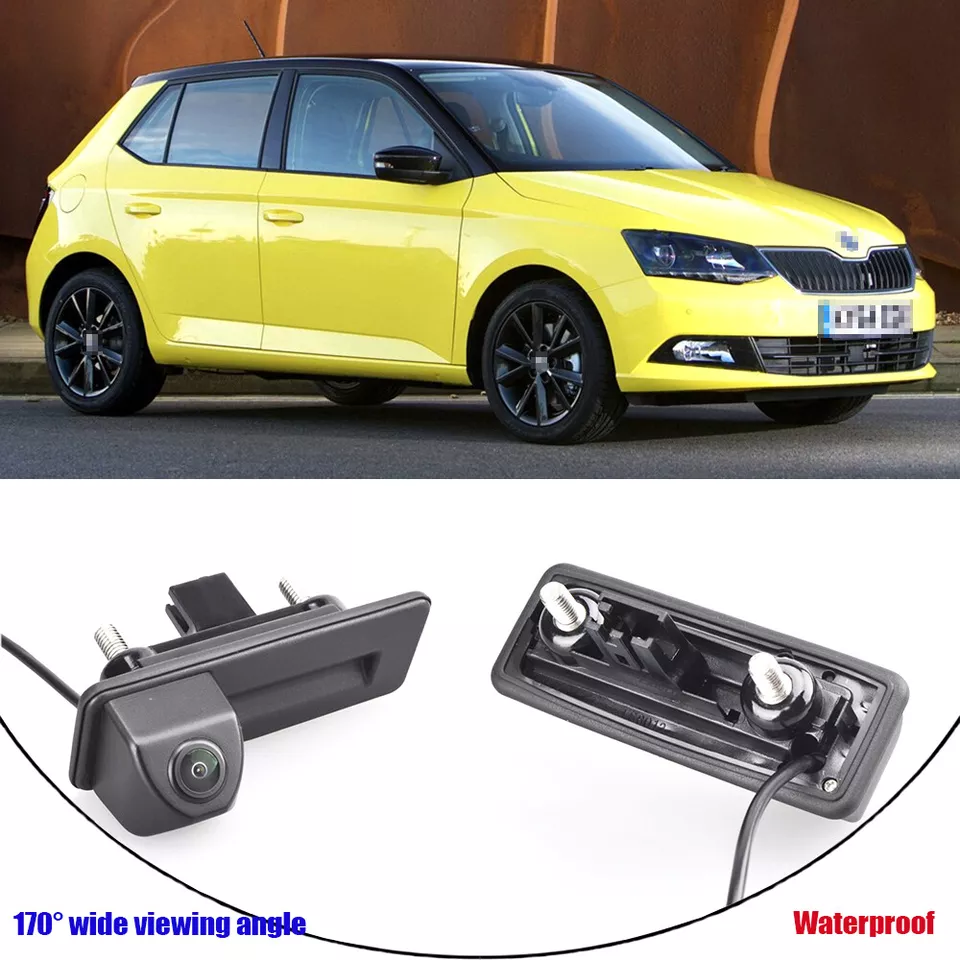 Car Trunk Handle w/ Rear View Camera Reverse Parking for Skoda Fabia 2011-2018 - Image 1 of 4