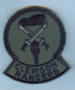 ARMY SROTC "CLEMSON RANGER" POCKET PATCH (SILVER BAYONET) ... VINTAGE PIECE - Picture 1 of 1