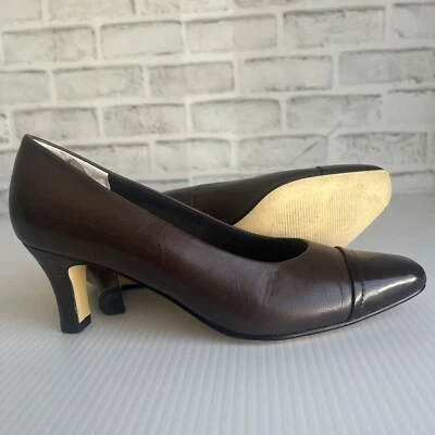 Ros Hommerson коричневый с лакированной кожи конца платье туфли-лодочки размер 6,5 M - Изображение 1 из 4