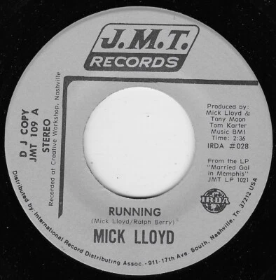 Running / Mick Lloyd (Promo) (Rare) NM - Image 1 of 2