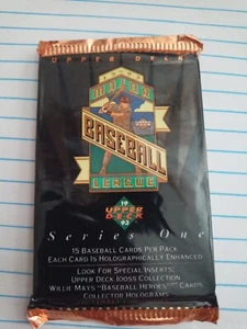 1993 Upper Deck Cards Major League Baseball Series One SEALED Pack MLB Vintage - Picture 1 of 2