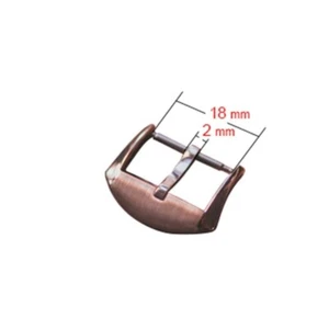 Correa de reloj de metal hebilla duradera bronce cuero cepillado cierre de correa para hombre 18-20 mm - Imagen 1 de 16