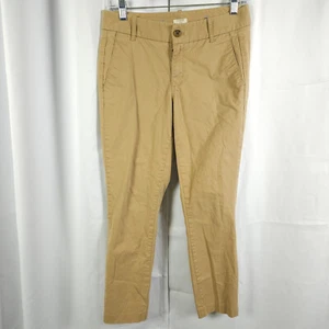 J Crew Womens 2 29x27 Beigee Flat Front Frankie Stretch Ankle Cropped Pants - Picture 1 of 7