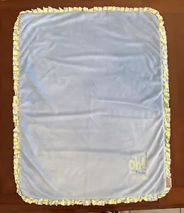 Dr. Seuss Oh! The Places You'll Go Baby Security Blanket Blue Ruffle Trend Lab - Picture 1 of 13
