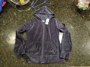 NWT Nautica School Uniform Long Sleeve Fleece Hoodie Gril Sz L/G 12/14 Navy - Picture 1 of 4