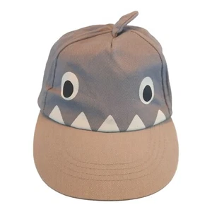 Toddler Infant  Gray Shark Swim Sun Hat Cap 100% Cotton Cute Adorable Fun - Picture 1 of 7