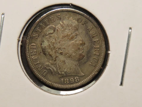 1898-S Barber Dime, Fine Cover