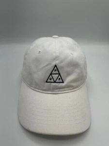 HUF Logo White Adjustable Adult Baseball Hat Cap One Size - Picture 1 of 7