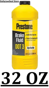 Prestone DOT 3 Brake Fluid 32 fl. oz. High Grade, 50,000 Mile Fluid Life - Picture 1 of 7