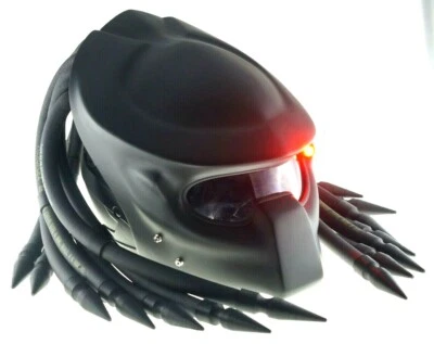 2090 PRO PREDATOR MATTE BLACK CASCO MOTORCYCLE HELMET CUSTOM  L SIZE NOT DOT&ECE - Image 1 of 4