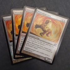 MTG WHITEMANE LION 4x : *FOIL* : Planar Chaos : Common : LP : 2007