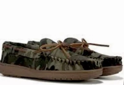 Minnetonka Camo Slipper pile lined Hard Sole Men's Size 8 Camouflage Slippers - Image 1 of 4
