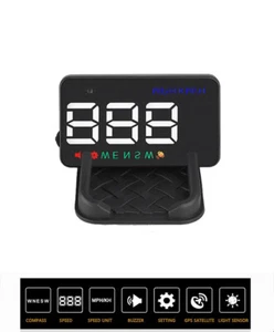Car HUD Digital GPS Speedometer Head Up Display MPH Projector Overspeed Compass - Picture 1 of 9