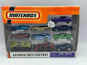 Matchbox 10 Pack set MBX Metal #B5610, Viola Dodge Challenger, 1:64, Nuovo con scatola - Foto 1 di 14