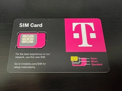 T-MOBILE Triple SIM Card R15 "3 in 1" NANO - 4G 5G LTE - NEW - USE BY 10/2027 - Image 1 of 4