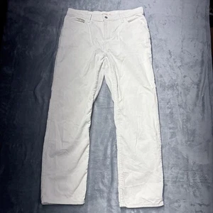 Levis 94 Baggy Jeans Womens 32 Off White Corduroy Cotton Measures 34 X 31 - Picture 1 of 11