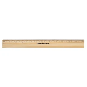 Office Depot Wood Metal-Edge Ruler, 12in., 55224 - Picture 1 of 8
