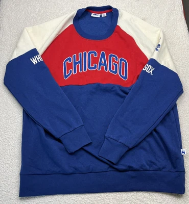 Suéter de iniciación Chicago White Sox MLB para hombre 2XL blanco rojo azul bloque de color Foto 1 de 4