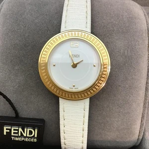 Fendi My Way Women's Quartz Watch 35000S White Gold Leather 28mm - Picture 1 of 7