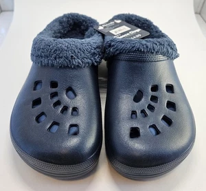 Zuecos forrados de vellón azul marino HOUNDS PARA HOMBRE, talla M 10/11, nuevos con etiquetas, ligeros, cómodos - Imagen 1 de 7