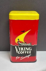Pubblicità Caffè Vichingo Vintage Promo Banca in Metallo HS50 - Foto 1 di 4