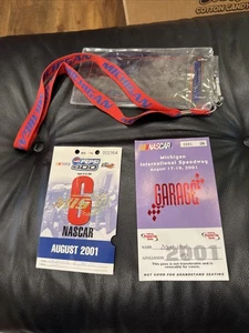 2001 NASCAR Pepsi 400 Ticket mit Garage Pass Michigan Speedway - Bild 1 von 3