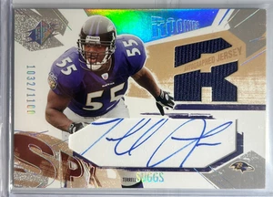 Terrell Suggs AUTO~JERSEY~RC #/1100 Upper Deck SPX 2003 Rookie Autograph Ravens - Picture 1 of 2